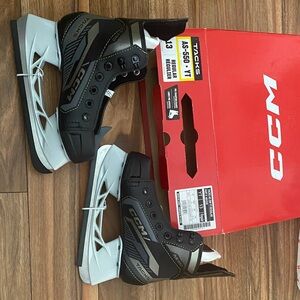 CCM Black and Silver Tacks Ice Skates